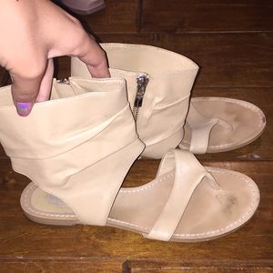 BCBG tan gladiator sandals!